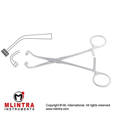 Peers-Bertram Towel Clamp With Jaw for Tube Fixation Stainless Steel, 14.5 cm - 5 3/4"